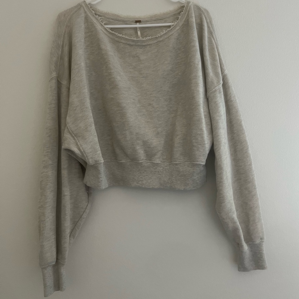 Free People Cropped Loose Fit Pullover Size Small